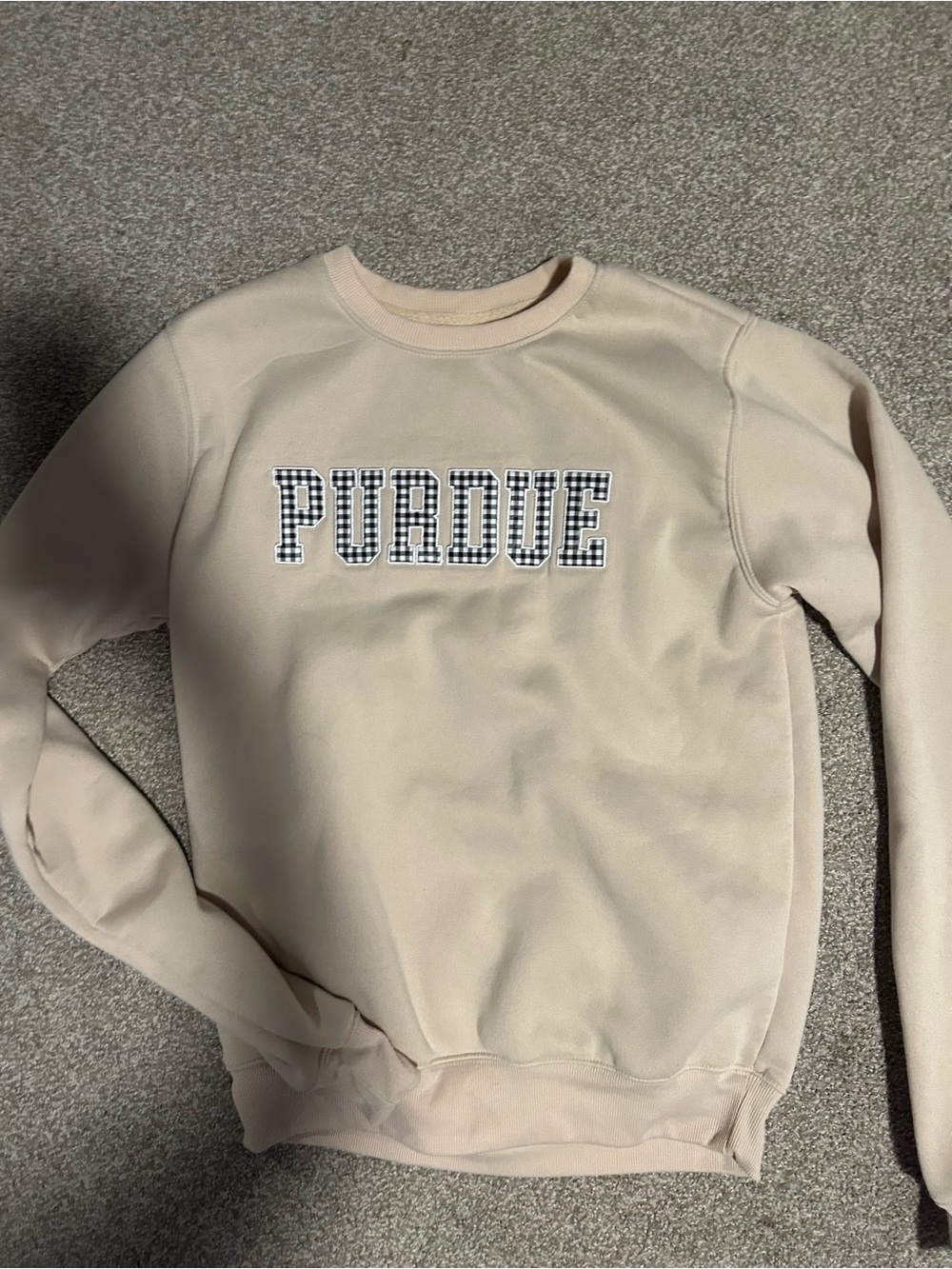 Purdue Crewneck Sweatshirt in Light Beige